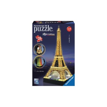 Eiffelturm bei Nacht, 3D Puzzle-Bauwerke Eiffelturm bei Nacht, 3D Puzzle-Bauwerke