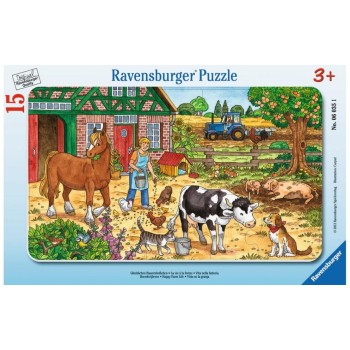 Glückliches Bauernhofleben, Alter: 3+, 15 T. Rahmenpuzzles Glückliches Bauernhofleben, Alter: 3+, 15 T. Rahmenpuzzles