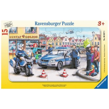 Einsatz der Polizei, Alter: 3+, 15 T. Rahmenpuzzles Einsatz der Polizei, Alter: 3+, 15 T. Rahmenpuzzles