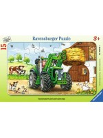 Traktor auf dem Bauernhof, Alter: 3+, 15 T. Rahmenpuzzles