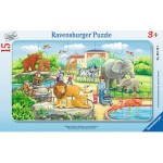 Ausflug in den Zoo, Alter: 3+, 15 T. Rahmenpuzzles