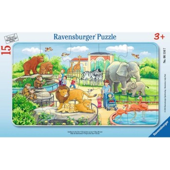 Ausflug in den Zoo, Alter: 3+, 15 T. Rahmenpuzzles Ausflug in den Zoo, Alter: 3+, 15 T. Rahmenpuzzles