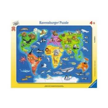 Ravensburger Puzzle Carte du monde avec animaux Ravensburger Puzzle Carte du monde avec animaux
