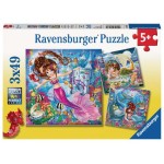 Puzzle Bezaubernde Meerjungfrauen, 3 X 49 Teile