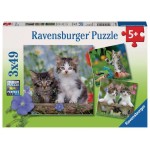 Puzzle Süsse Samtpfötchen, 3 X 49 Teile