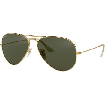 Ray-Ban Lunettes de soleil Aviator Large Metal Arista, Or/vert Ray-Ban Lunettes de soleil Aviator Large Metal Arista, Or/vert