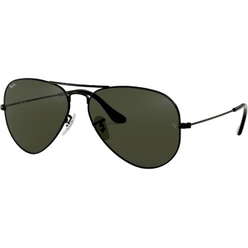 Ray-Ban Lunettes de soleil Aviator Large Metal Black, Pilote gris-vert Ray-Ban Lunettes de soleil Aviator Large Metal Black, Pilote gris-vert