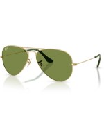 Ray-Ban Lunettes de soleil Aviator Large Metal Arista, Or/vert brillant