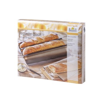 RBV Birkmann Laib & Seele Baguette-Blech, for 200-300 Gramm, 38,5 x 28 cm, Höhe: 4 cm
