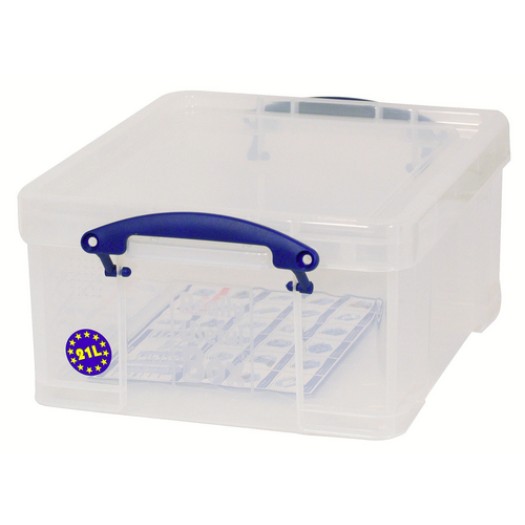 Really Useful Box 21.0 Liter klar, Kunststoffbox, 456x356x200