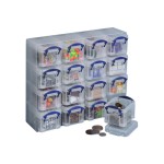 Really Useful Box Set 0.14 Liter klar, 16 Kunststoffbox, 280x90x224