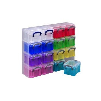 Really Useful Box Set 0.14 Liter farbig, 16 Kunststoffbox, 280x90x224