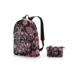 Reisenthel Rucksack mini maxi 14 l, paisley black, 30 x 45 x 11 cm