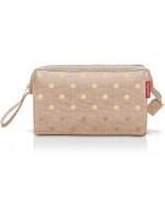 Reisenthel Trousse de toilette Travelcosmetic Metallic Dots Coffee