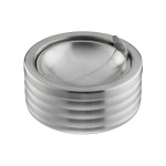 relaxdays Aschenbecher mit Deckel, Edelstahl, wetterfest, 5.5x11.5 cm (HxD)