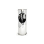relaxdays Cendrier sur pied en acier inoxydable Argenté