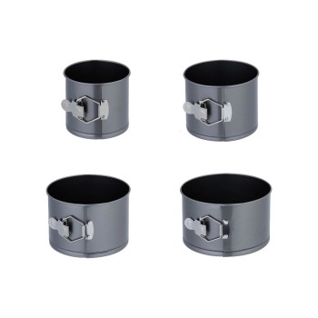relaxdays Springformen-Set rund, Set with 4 Grössen, 12/14/16/18cm