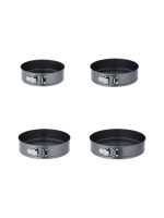 relaxdays Springformen-Set rund, Set with 4 Grössen, 18/20/22/24cm