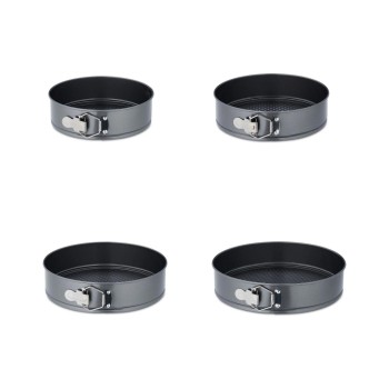 relaxdays Springformen-Set rund, Set with 4 Grössen, 18/20/22/24cm