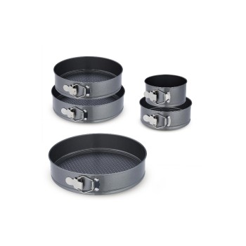 relaxdays Springformen-Set rund, Set with 5 Grössen,14/18/24/26/28cm