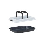 relaxdays Backform Eckig, with Transporthaube, black 