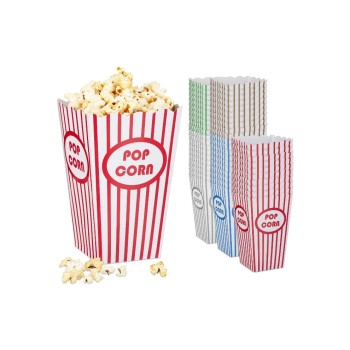 relaxdays Popcorntüten 50er Set, 5 Farben à 10 Tüten