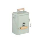 relaxdays Seau à compost 3.5 l, Brun clair/Vert clair
