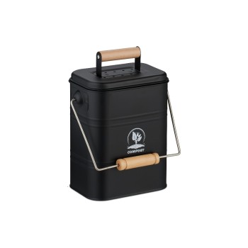 relaxdays Komposteimer, 3.5 Liter, black relaxdays Komposteimer, 3.5 Liter, black