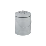 relaxdays Komposteimer with Geruchsfilter, 5 Liter, silver