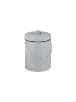relaxdays Komposteimer with Geruchsfilter, 5 Liter, silver
