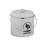 relaxdays Seau à compost 3.5 l, Gris/Argenté