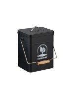 relaxdays Komposteimer with Geruchsfilter, 6 Liter, black 