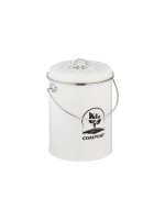 relaxdays Komposteimer with Geruchsfilter, 5.5 Liter, white