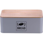 relaxdays Brotkasten Retro, Grau