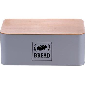 relaxdays Huche à pain Retro Gris relaxdays Huche à pain Retro Gris