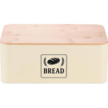 relaxdays Brotkasten Retro, Beige relaxdays Brotkasten Retro, Beige
