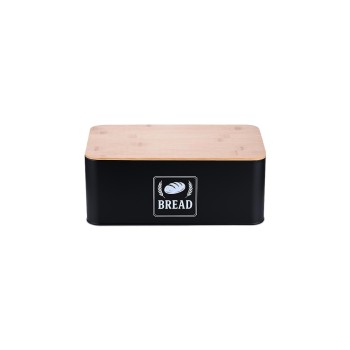relaxdays Brotkasten Retro, black relaxdays Brotkasten Retro, black