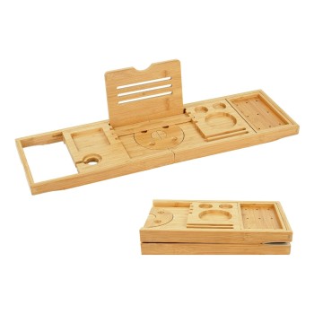 relaxdays Badewannenablage ausziehbar, Material: Bambus relaxdays Badewannenablage ausziehbar, Material: Bambus