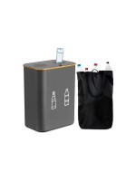 relaxdays Bacs de recyclage 160 L Gris