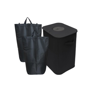 relaxdays PET Sammelbehälter 100 Liter, black relaxdays PET Sammelbehälter 100 Liter, black