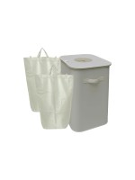 relaxdays Bacs de recyclage 100 L Beige