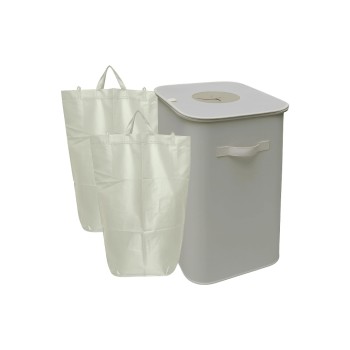 relaxdays PET Sammelbehälter 100 Liter, Beige relaxdays PET Sammelbehälter 100 Liter, Beige