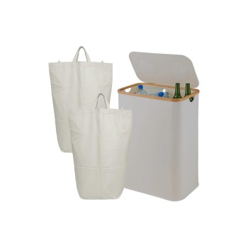relaxdays Bacs de recyclage 140 L Beige relaxdays Bacs de recyclage 140 L Beige