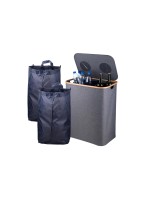 relaxdays Bacs de recyclage 140 L Gris