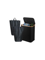 relaxdays PET & Glas Sammelbehälter 140 L, Schwarz