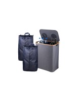 relaxdays Bacs de recyclage 170 L Gris