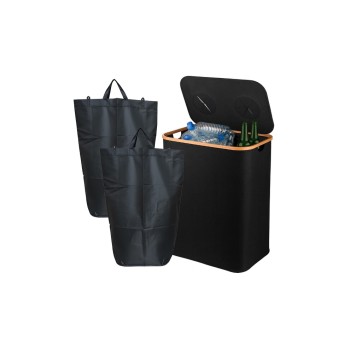 relaxdays Bacs de recyclage 170 L Noir relaxdays Bacs de recyclage 170 L Noir