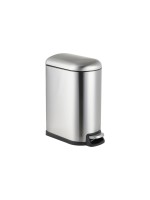 relaxdays Poubelle à pédale 10 L d'argent