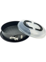 relaxdays Springform with Deckel, 26 cm, Carbonstahl