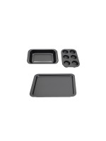 relaxdays Set di teglie da forno 3 pièces Anthracite